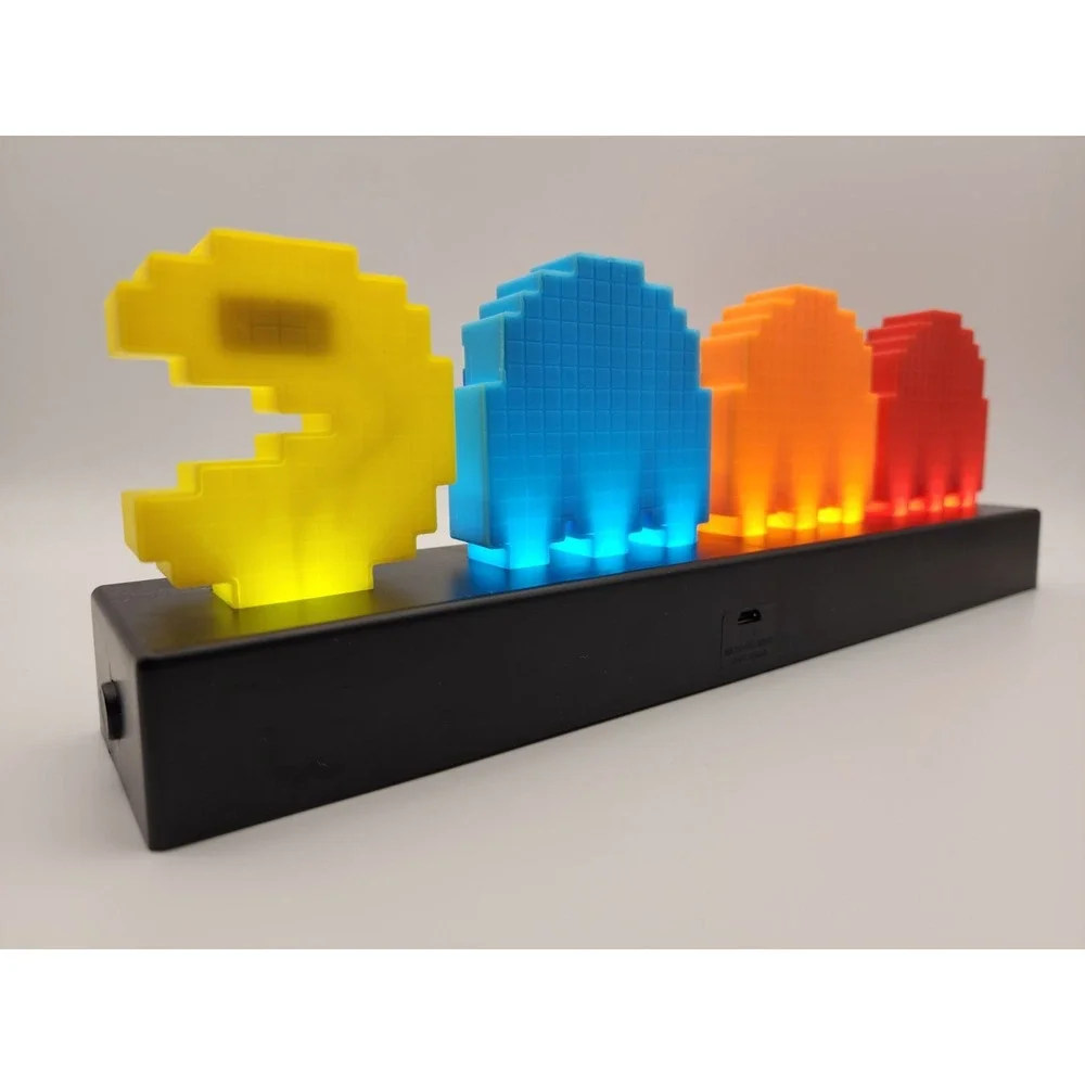 Pac-Man‎ and Ghosts Light 3 Modes Lamp Collectible Video Game - Tested Works